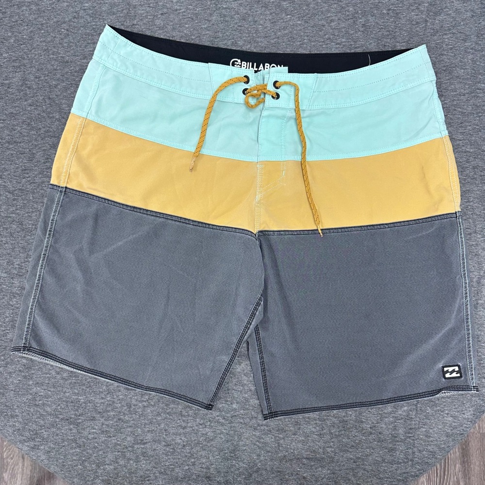 Billabong Tribong Recycler Board Shorts‎ Colorblock Swim Trunks Size 36
